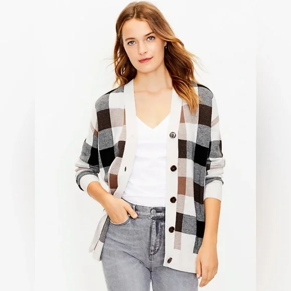 Loft v deals neck cardigan